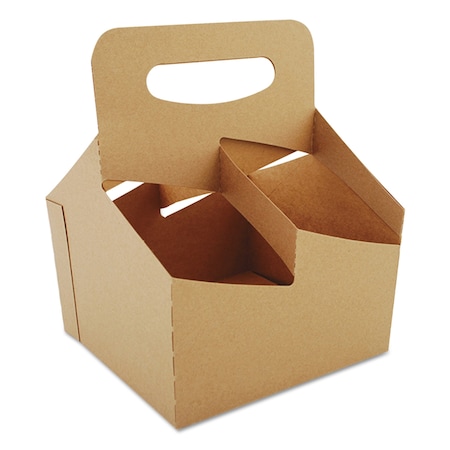 Sct Pop-Up Food and Drink Tray, 4-Cup up to 32-oz Beverages, 7.25x7x9.25, White, Paper, 250PK SCH 2788